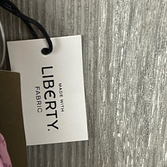 J. Crew Tie-Shoulder Ruched Bikini Top in Liberty Meadow Song Fabric Size 3X NWT - Picture 7 of 10